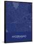 Hyderabad, India Blue Map-null-Framed Poster