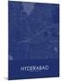 Hyderabad, India Blue Map-null-Mounted Poster