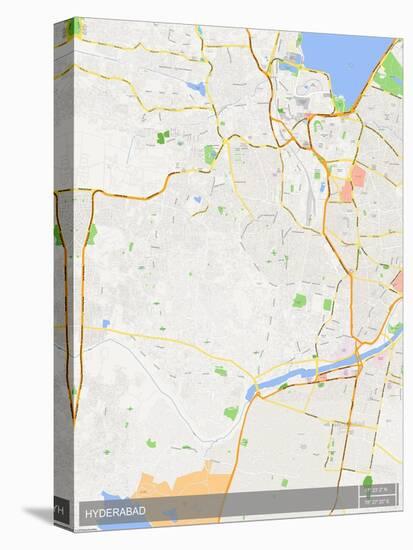 Hyderabad, India Map-null-Stretched Canvas