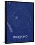 Hyderabad, Pakistan Blue Map-null-Framed Poster