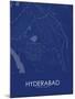 Hyderabad, Pakistan Blue Map-null-Mounted Poster