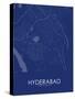 Hyderabad, Pakistan Blue Map-null-Stretched Canvas