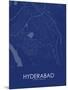Hyderabad, Pakistan Blue Map-null-Mounted Poster