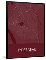 Hyderabad, Pakistan Red Map-null-Framed Poster