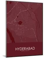 Hyderabad, Pakistan Red Map-null-Mounted Poster