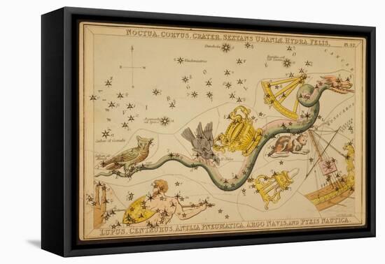 Hydra and Surrounding Constellations, 1825-Science Source-Framed Stretched Canvas