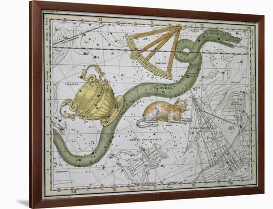 Hydra, from "A Celestial Atlas," Published in 1822-A. Jamieson-Framed Giclee Print