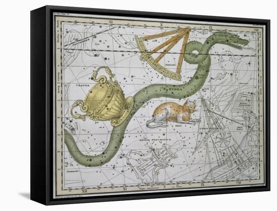 Hydra, from "A Celestial Atlas," Published in 1822-A. Jamieson-Framed Stretched Canvas