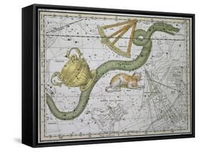 Hydra, from "A Celestial Atlas," Published in 1822-A. Jamieson-Framed Stretched Canvas