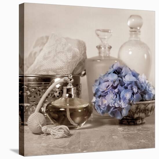 Hydrangea and Atomizer-Julie Greenwood-Stretched Canvas