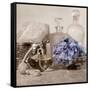 Hydrangea and Atomizer-Julie Greenwood-Framed Stretched Canvas