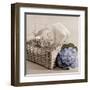 Hydrangea and Basket 2-Julie Greenwood-Framed Art Print