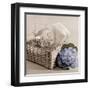 Hydrangea and Basket 2-Julie Greenwood-Framed Art Print