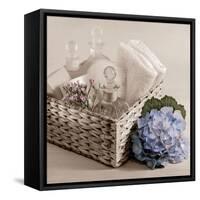 Hydrangea and Basket 2-Julie Greenwood-Framed Stretched Canvas