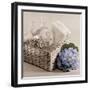 Hydrangea and Basket 2-Julie Greenwood-Framed Art Print