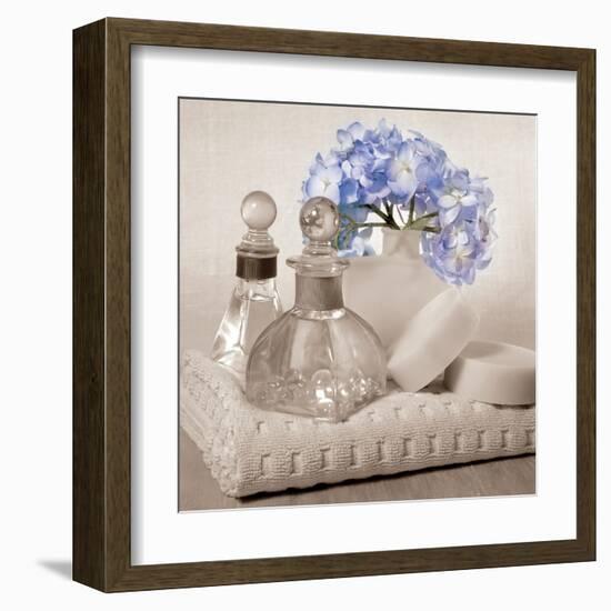 Hydrangea and Towel-Julie Greenwood-Framed Art Print