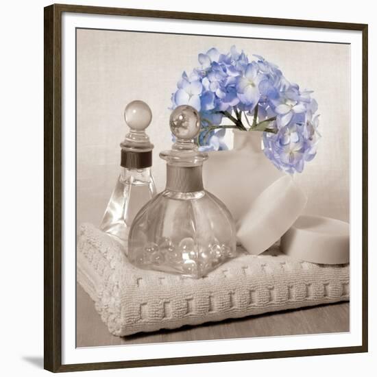 Hydrangea and Towel-Julie Greenwood-Framed Premium Giclee Print