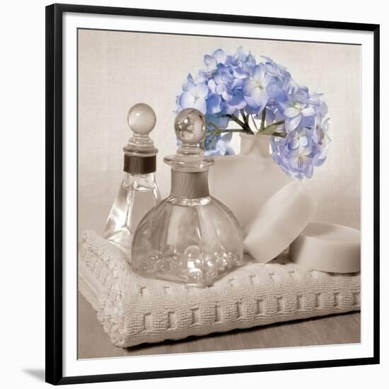 Hydrangea and Towel-Julie Greenwood-Framed Premium Giclee Print