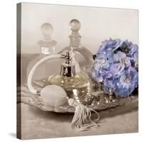 Hydrangea and Tray-Julie Greenwood-Stretched Canvas