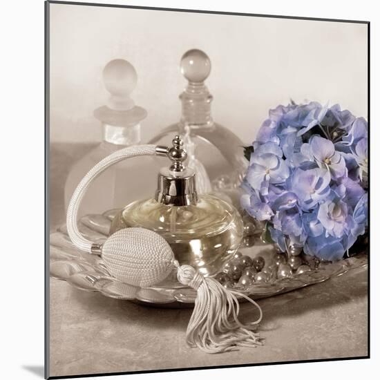 Hydrangea and Tray-Julie Greenwood-Mounted Art Print