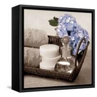 Hydrangea and Wicker-Julie Greenwood-Framed Stretched Canvas