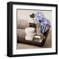 Hydrangea and Wicker-Julie Greenwood-Framed Art Print