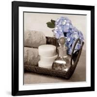 Hydrangea and Wicker-Julie Greenwood-Framed Art Print