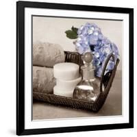 Hydrangea and Wicker-Julie Greenwood-Framed Art Print