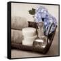 Hydrangea and Wicker-Julie Greenwood-Framed Stretched Canvas