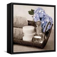 Hydrangea and Wicker-Julie Greenwood-Framed Stretched Canvas