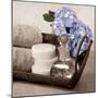 Hydrangea and Wicker-Julie Greenwood-Mounted Art Print