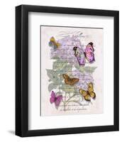 Hydrangea Butterflies II-Ginny Joyner-Framed Art Print