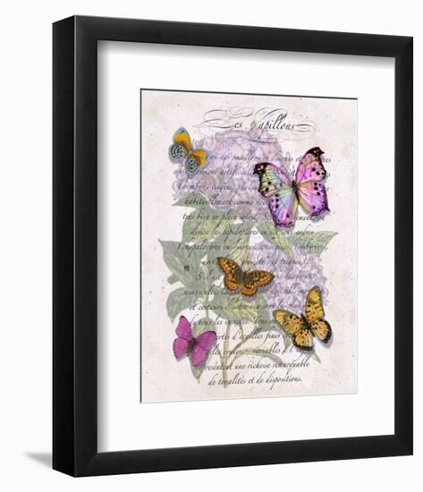 Hydrangea Butterflies II-Ginny Joyner-Framed Art Print