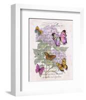 Hydrangea Butterflies II-Ginny Joyner-Framed Art Print