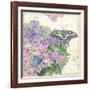 Hydrangea & Butterflies-Julie Paton-Framed Art Print