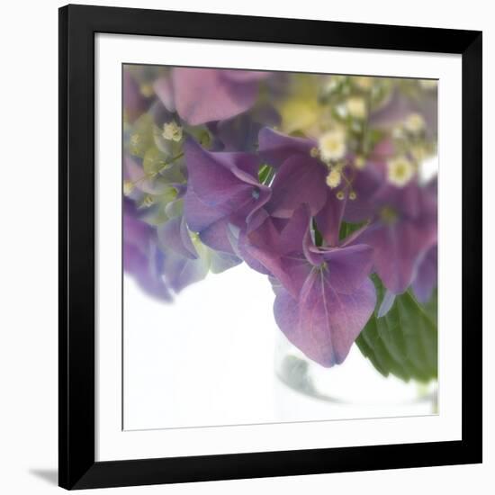 Hydrangea Haze II-Linda Wood-Framed Giclee Print