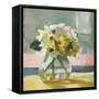 Hydrangea In Vase-Jenny Westenhofer-Framed Stretched Canvas