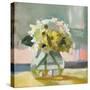 Hydrangea In Vase-Jenny Westenhofer-Stretched Canvas