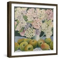 Hydrangeas and cooking apples-Jennifer Abbott-Framed Giclee Print