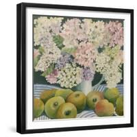 Hydrangeas and cooking apples-Jennifer Abbott-Framed Giclee Print