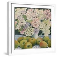 Hydrangeas and cooking apples-Jennifer Abbott-Framed Giclee Print