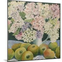 Hydrangeas and cooking apples-Jennifer Abbott-Mounted Giclee Print