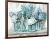Hydrangeas in Glass Jars Blue-Carol Rowan-Framed Art Print