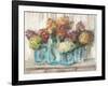 Hydrangeas in Glass Jars White Wood-Carol Rowan-Framed Art Print