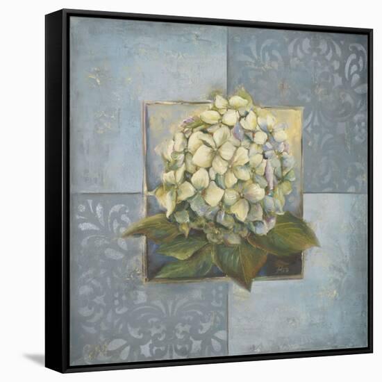 Hydrangeas on Blue I-Patricia Pinto-Framed Stretched Canvas