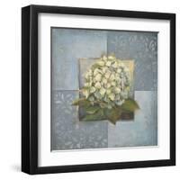 Hydrangeas on Blue I-Patricia Pinto-Framed Art Print