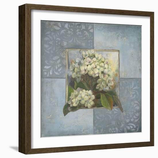 Hydrangeas on Blue II-Patricia Pinto-Framed Art Print