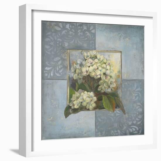 Hydrangeas on Blue II-Patricia Pinto-Framed Art Print