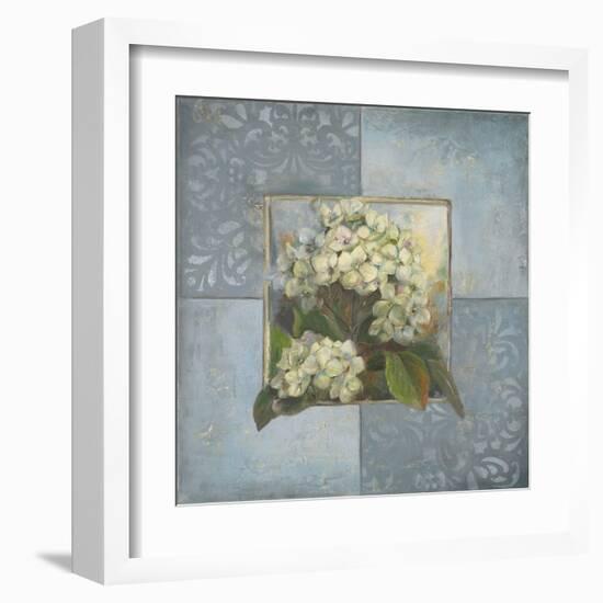 Hydrangeas on Blue II-Patricia Pinto-Framed Art Print