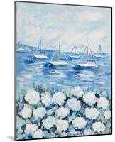 Hydrangeas on the Shore-Michelle Brunner-Mounted Art Print